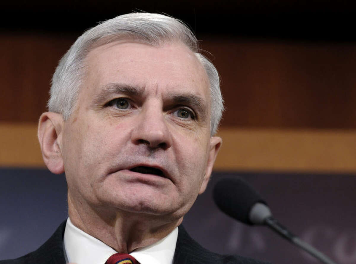 FILE - This Feb. 6, 2014 file photo shows Sen. Jack Reed, D-R.I. speaking during a news conference on unemployment insurance on Capitol Hill in Washington. Capping a three-month struggle, the Senate closed in Monday on passage of election-year legislation to restore jobless benefits for the long-term unemployed that expired late last year. Approval would send the legislation to a hostile reception in the House, where majority Republicans generally oppose it. Even before the Senate vote, Reed and Sen. Dean Heller, R-Nev., the bill?’s leading supporters, said they were willing to consider changes in hopes of securing passage in a highly reluctant House. (AP Photo/Susan Walsh, File)