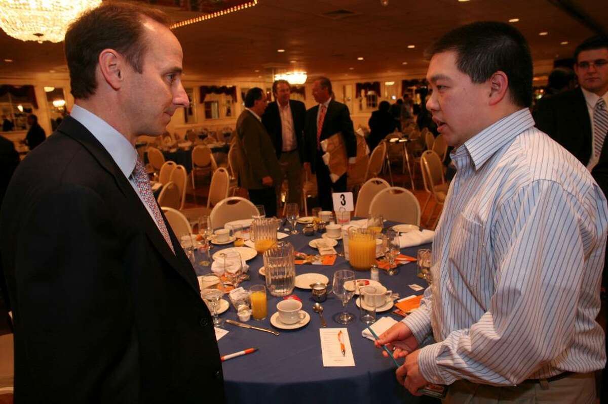 Bill Chin of Trumbull had the opportunity to speak with New York Yankees General Manager Brian Cashman after Thrusday mornings Fairfield County Sports Commission 3rd Annual Celebrity Breakfast in Norwalk.