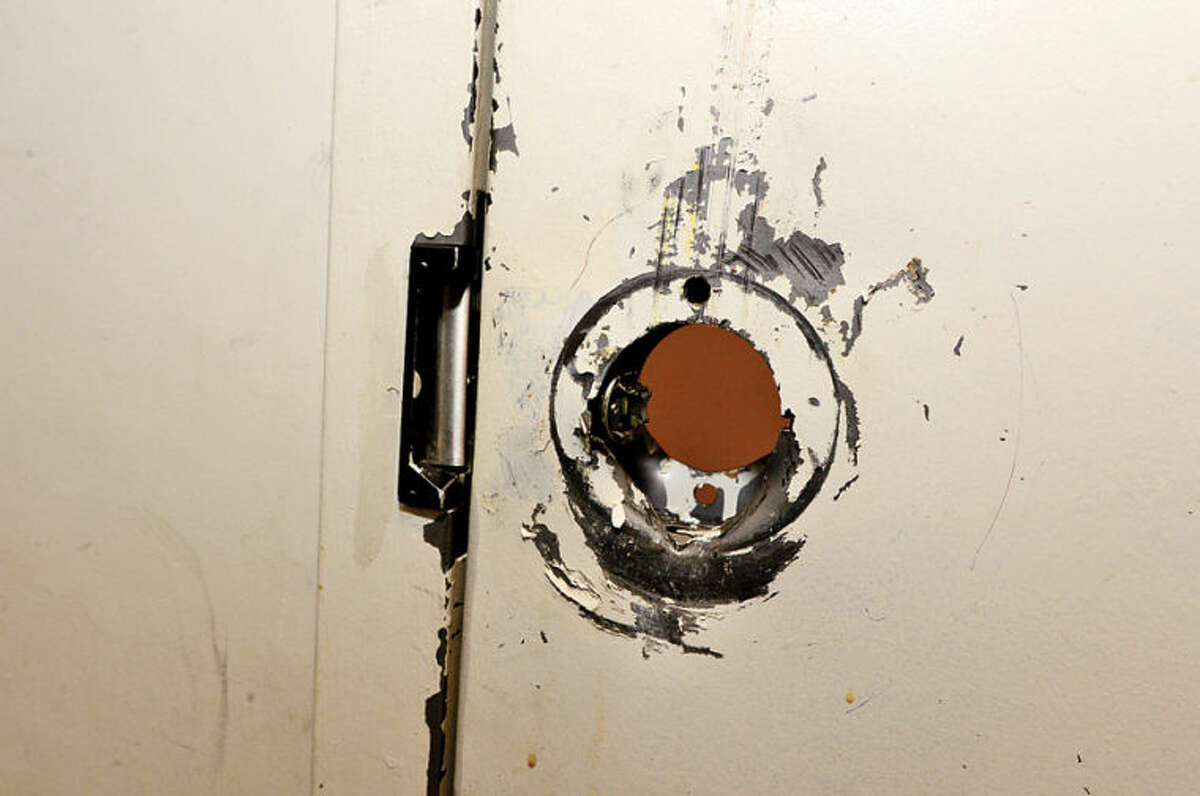 Hour photo / Erik Trautmann South Norwalk Community Center Deputy Director Pat Ferrandino had to break into the rooms after NEON failed to pay utility bills for the building they share.