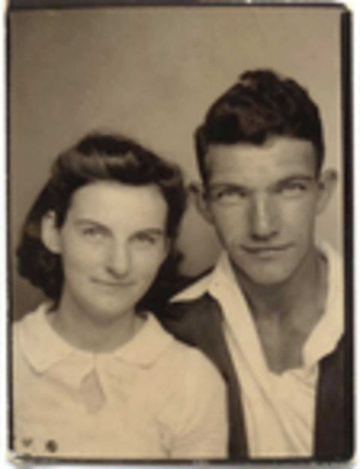 In this photo from the early 1940s provided by Dick Felumlee, Kenneth and Helen Felumlee of Nashport in central Ohio pose for a photo. The Felumlees, who had eight children and celebrated their 70th wedding anniversary in February, died 15 hours apart from each other last week. (AP Photo/Felumlee Family)