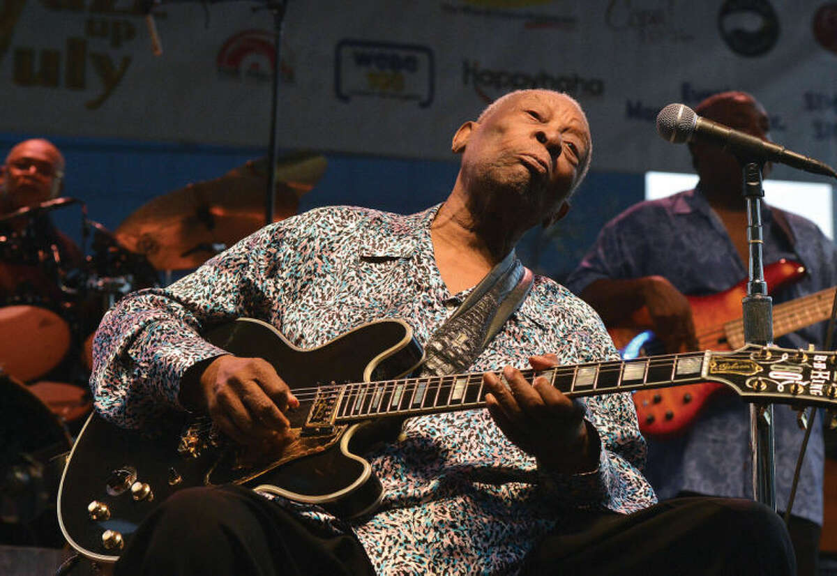 Hour File Photo/Alex von Kleydorff. Legendary Bluesman BB King performs at Stamford's Jazz up July on Wednesday night. Next up in the series is Delbert McClinton on July 23rd in Columbus Park. The concerts are produced by Downtown Special Services District and the City of Stamford.