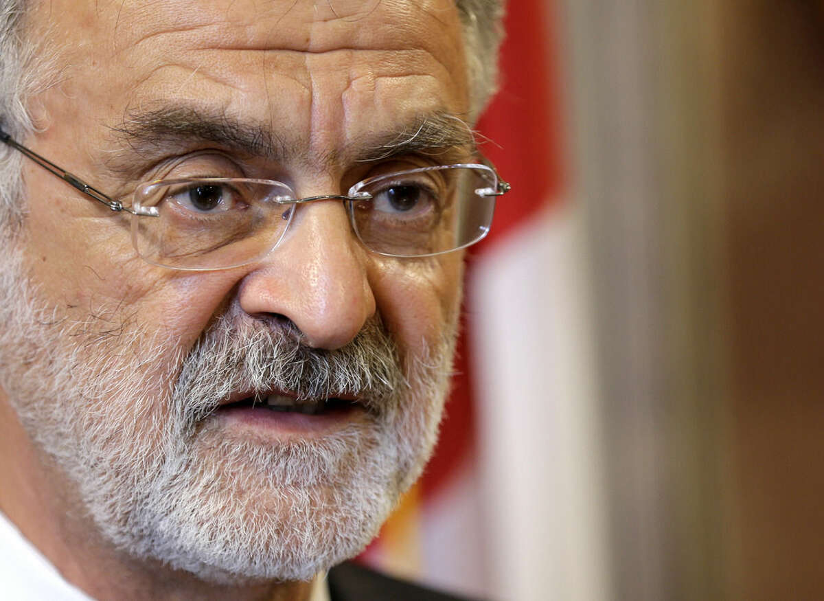 Cleveland Mayor Frank Jackson speaks at a news conference announcing the settlement agreement with the City of Cleveland, Tuesday, May 26, 2015, in Cleveland. Cleveland agreed to overhaul its police department under the supervision of a federal monitor in a settlement announced Tuesday with the U.S. Department of Justice over a pattern of excessive force and other abuses by officers. The announcement comes three days after a white patrolman was acquitted of voluntary manslaughter charges in the shooting deaths of two unarmed black suspects in a 137-shot barrage of police gunfire following a high-speed chase. The case helped prompt an 18-month investigation by the Justice Department. (AP Photo/Tony Dejak)