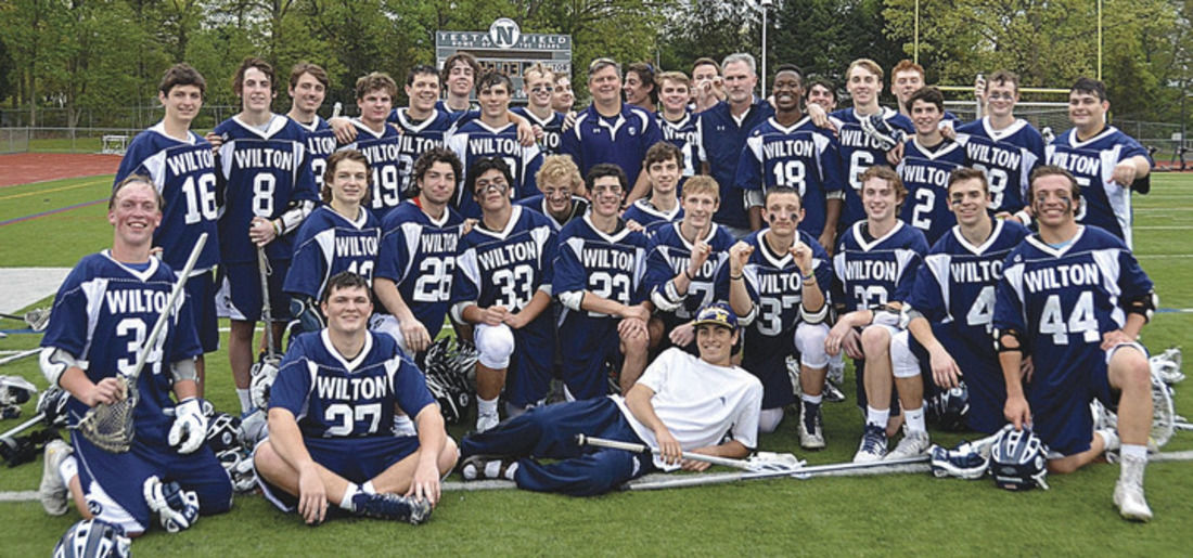 Wilton lacrosse gives coaching staff 100th win