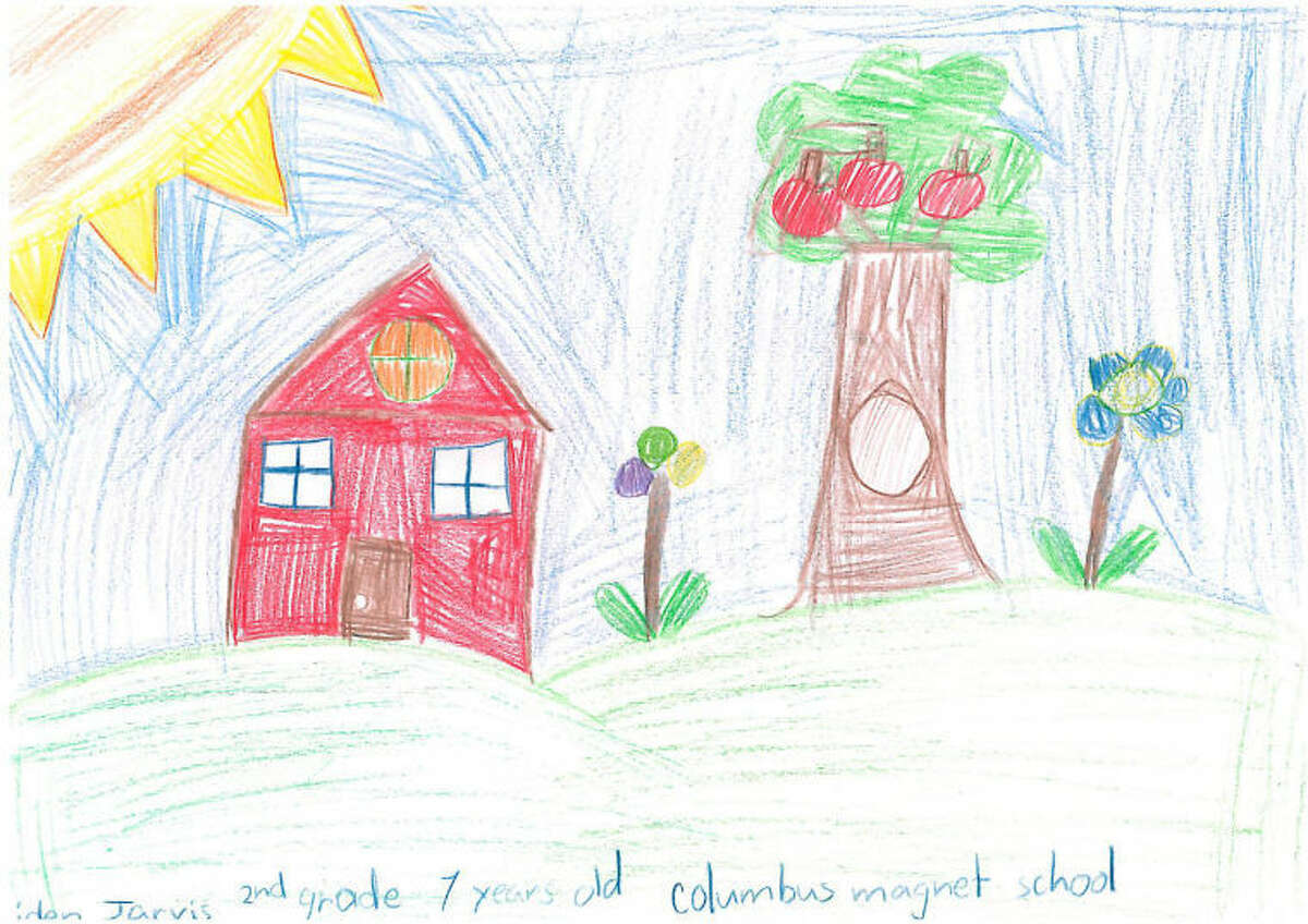 Weather drawing by Aiden Jarvin, 2nd Grade, Columbus Magnet School.