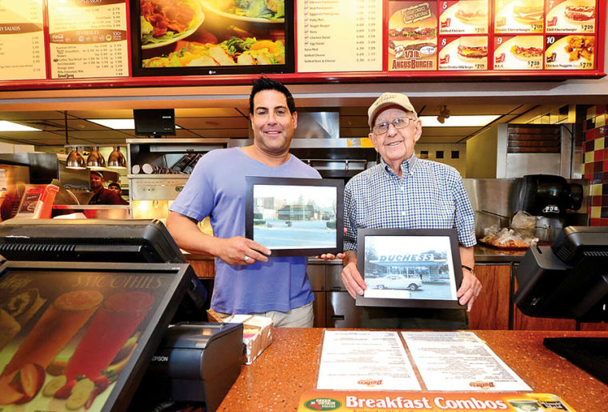 Hour photo / Erik Trautmann Duchess owners Michael Berkowitz and Sid Fialk mark the restaurant's 50th year in Norwalk.