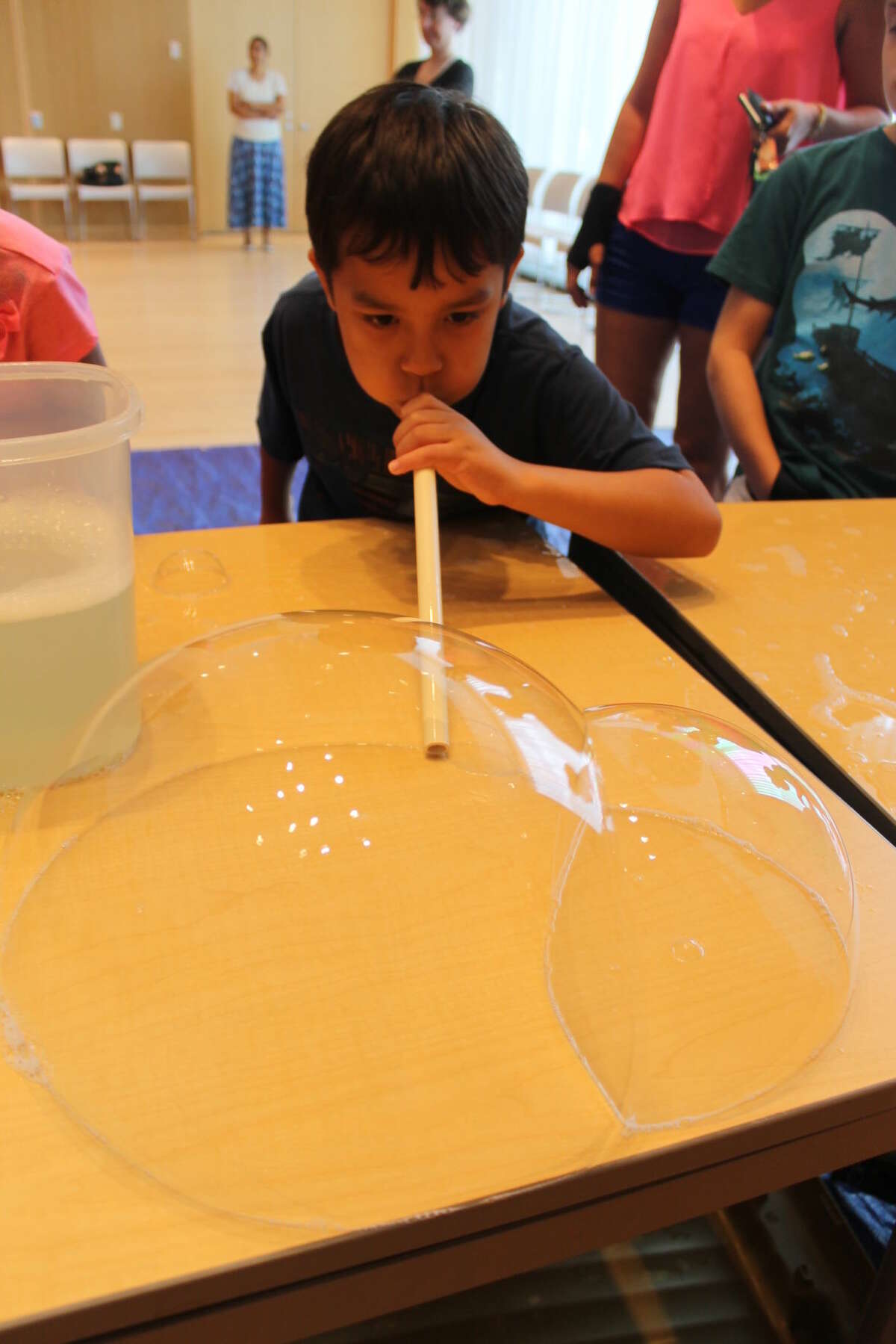 Daniel Lanaro finds some magic in Bubble Technology as he tries his skills at blowing bubbles.