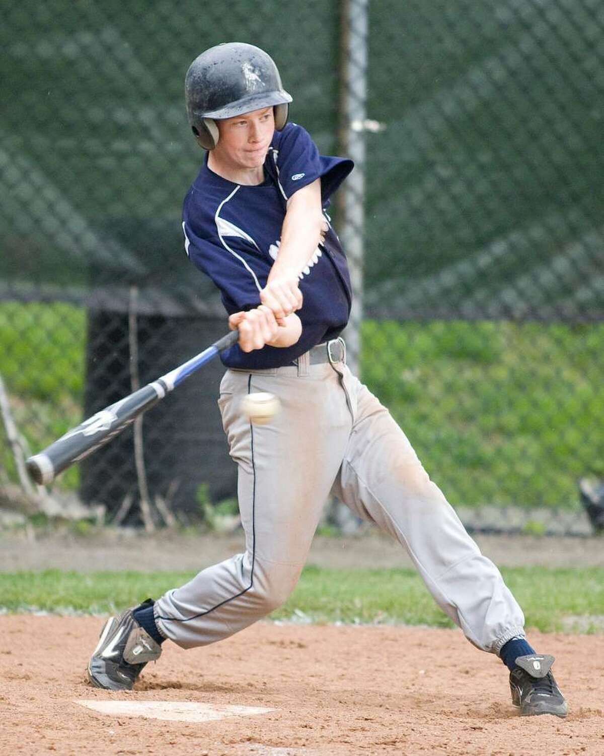 Immaculate's Joey Hannigan belts a bases loaded triple against Abbott Tech Thursday at Immaculate High.