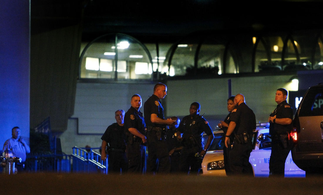 Manhunt underway for suspect in officer's fatal shooting