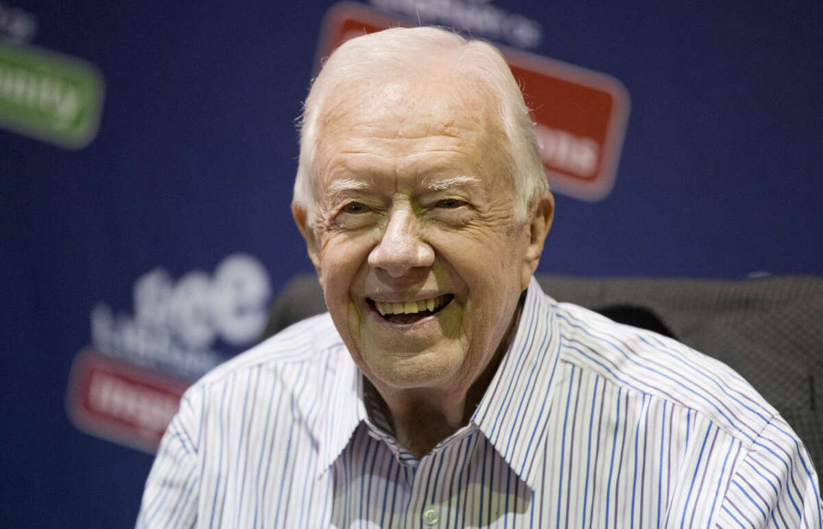 FILE - In this July 10, 2015, file photo, former President Jimmy Carter is seen in Philadelphia. Carter announced he has been diagnosed with cancer in a brief statement issued Wednesday. (AP Photo/Matt Rourke, File)