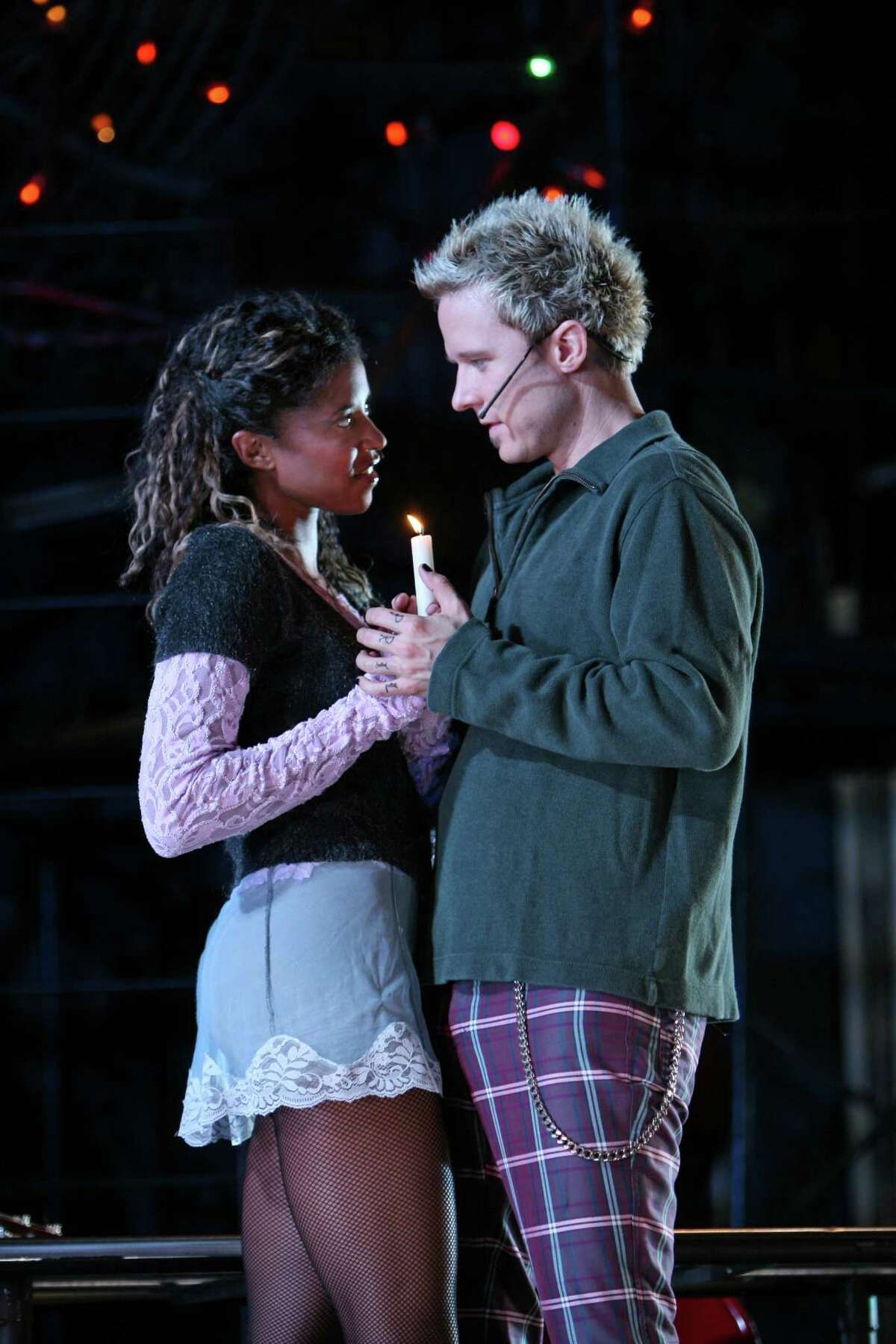 As Mimi, Goldsberry co-starred with Will Chase in the Broadway run of "Rent" in 2007-08.