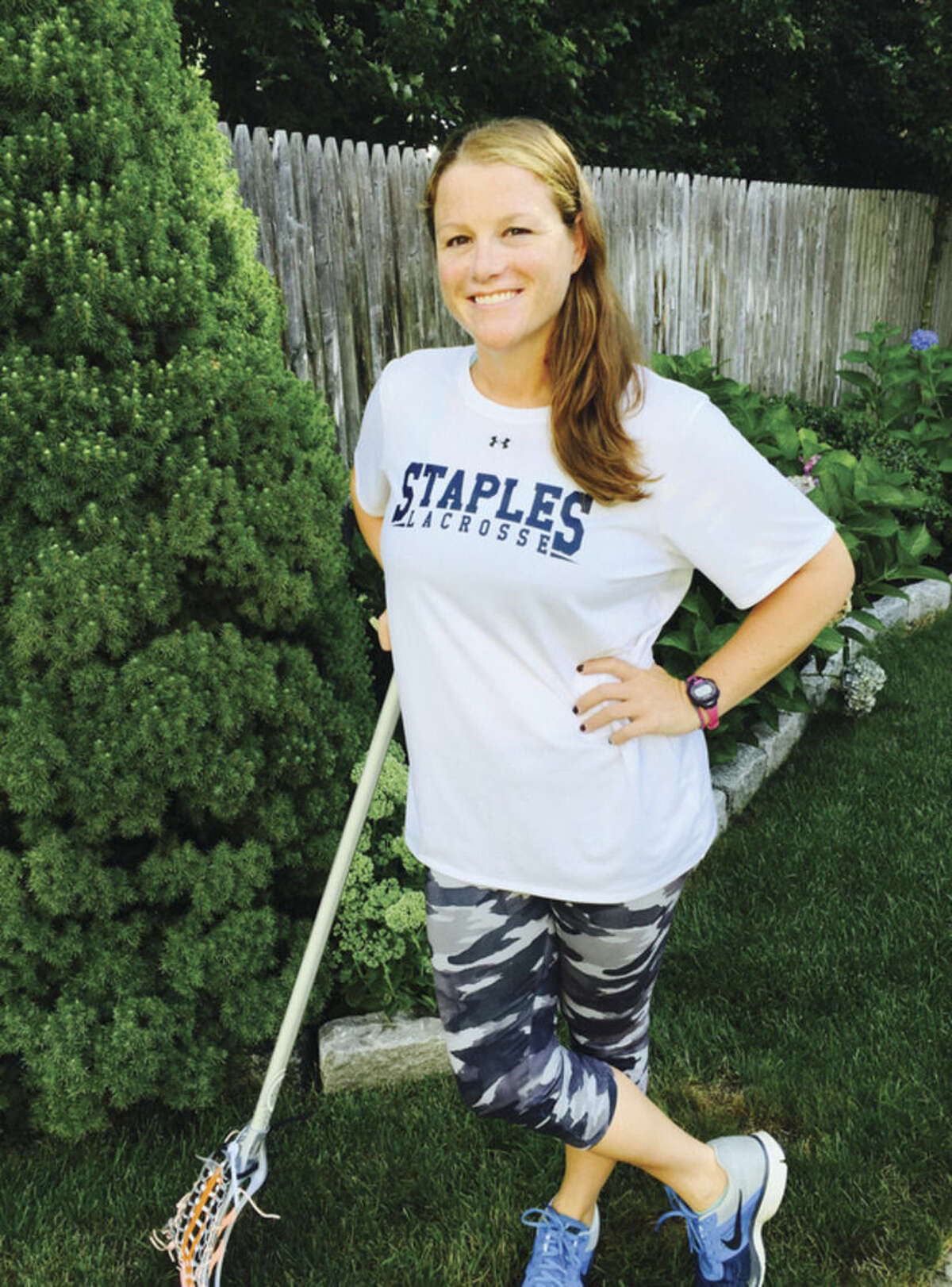 Staples girls lacrosse coach Steph Calabrese.