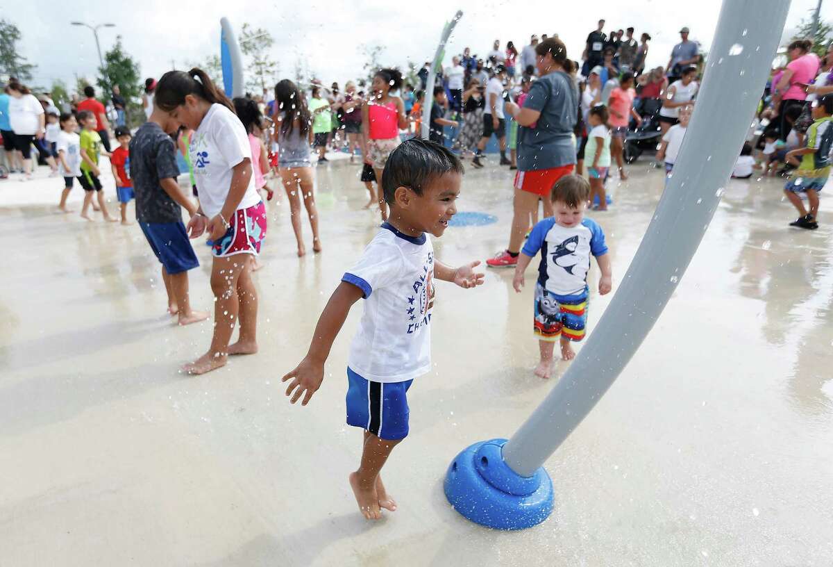 Pearsall Park has two splash pads.