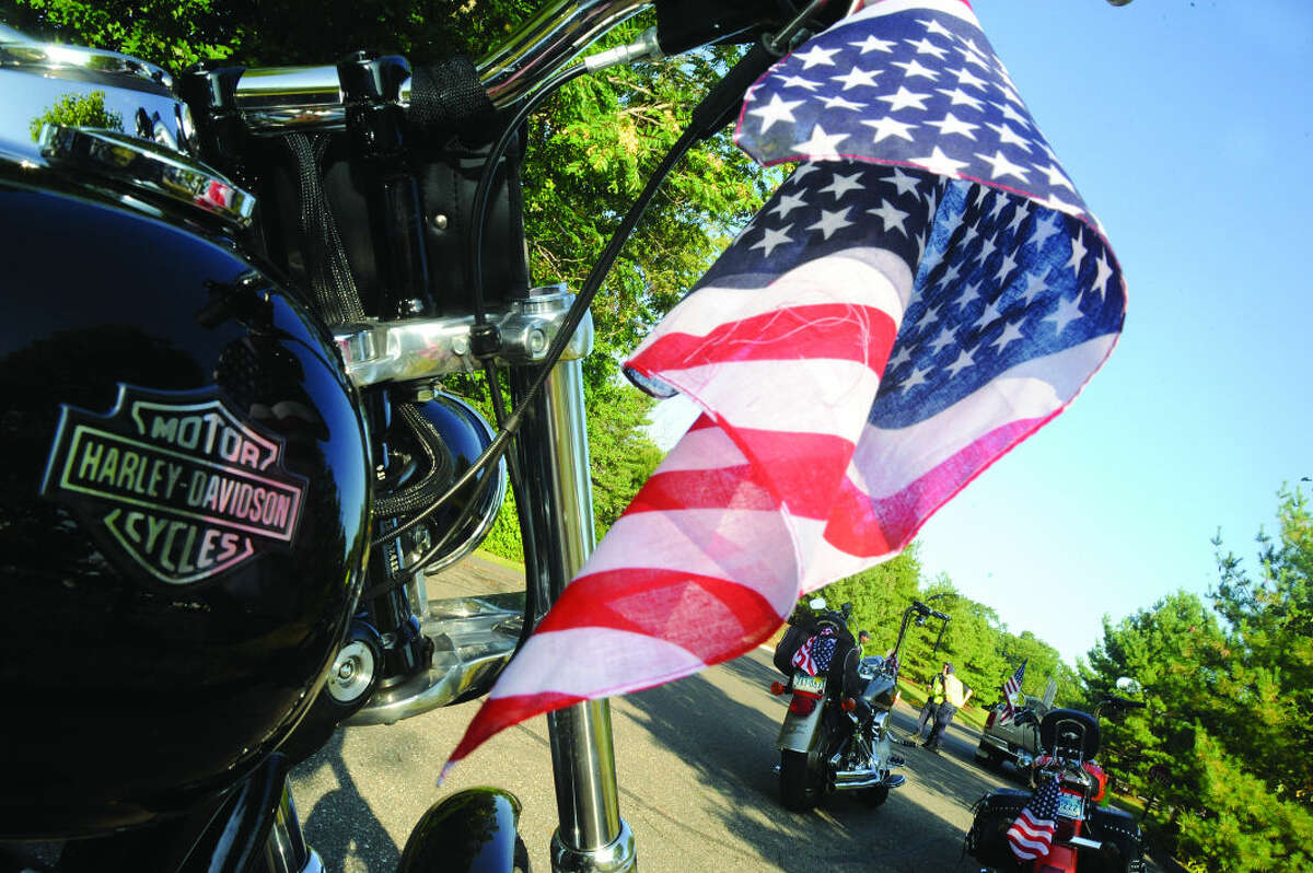 Bikers from all over the area gather Sunday at the Ct. United Ride that leaves from Nordon Park every year, remembering September 11th 2001. Hour photo/Matthew Vinci