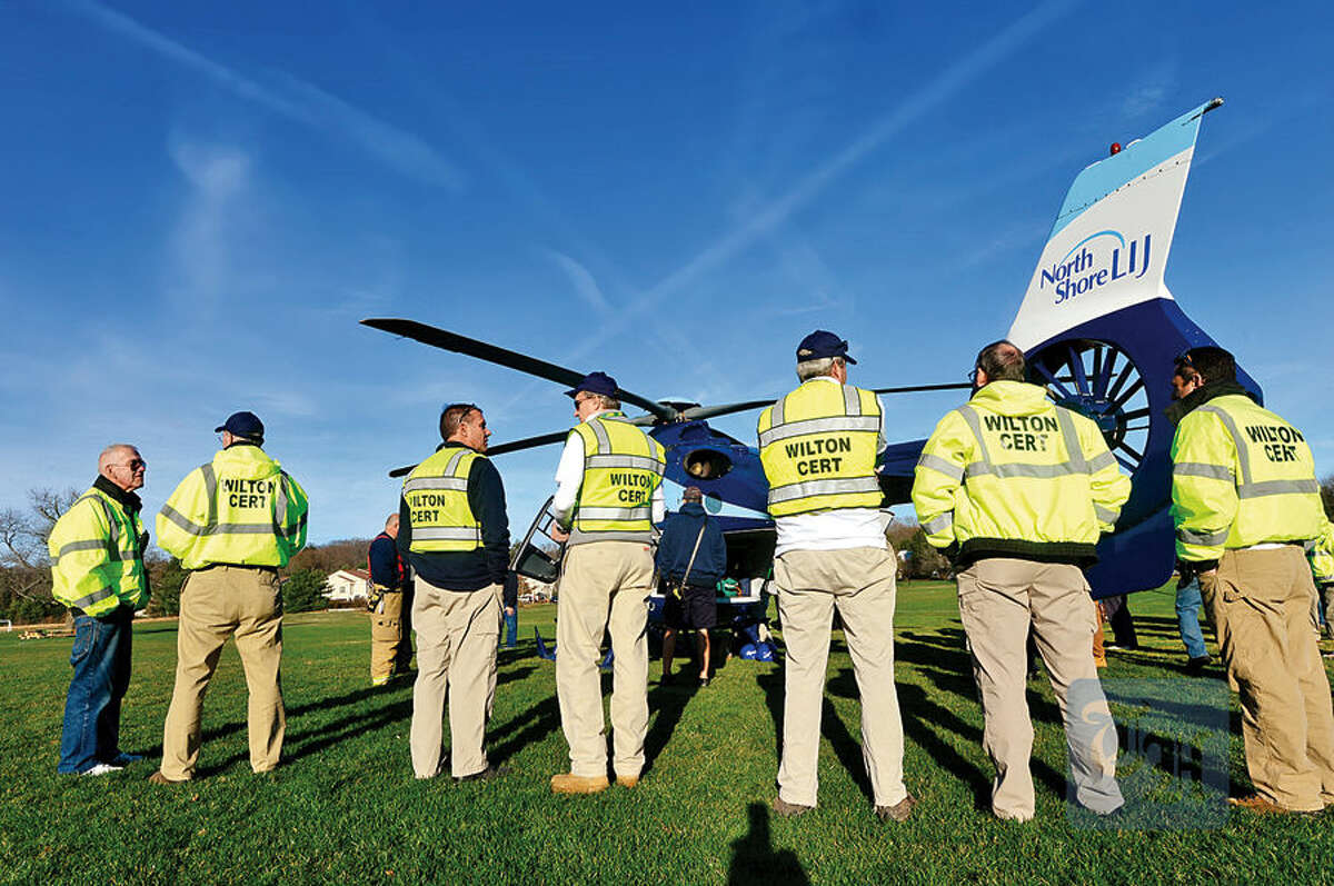 IN PHOTOS: Skyhealth helicopter trains in Wilton