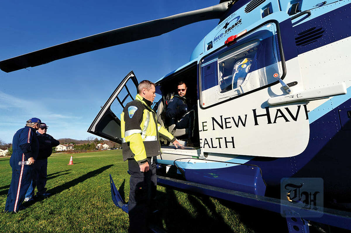 SkyHealth” medical helicopter at Allen Meadows