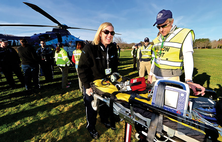 SkyHealth” medical helicopter at Allen Meadows