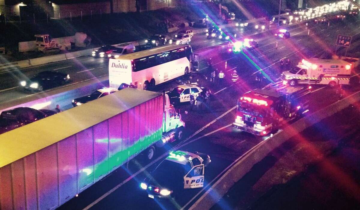 State and local police respond to I-95 incident Tuesday night.
