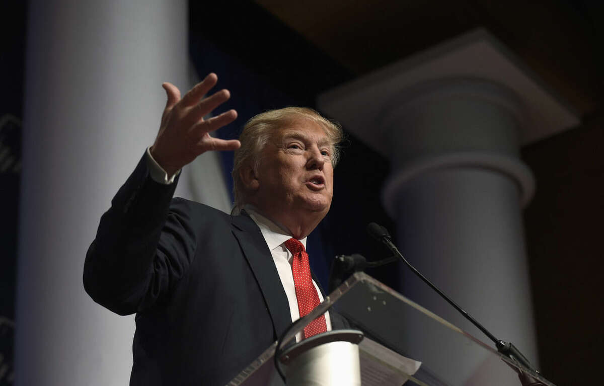 Republican presidential candidate Donald Trump speaks at the Republican Jewish Coalition Presidential Forum in Washington, Thursday, Dec. 3, 2015. (AP Photo/Susan Walsh)