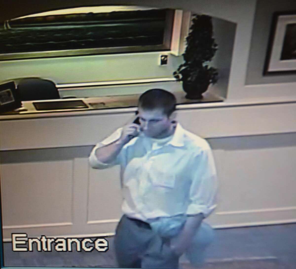 Suspect in thefts of wedding gifts in Westport on Saturday. 