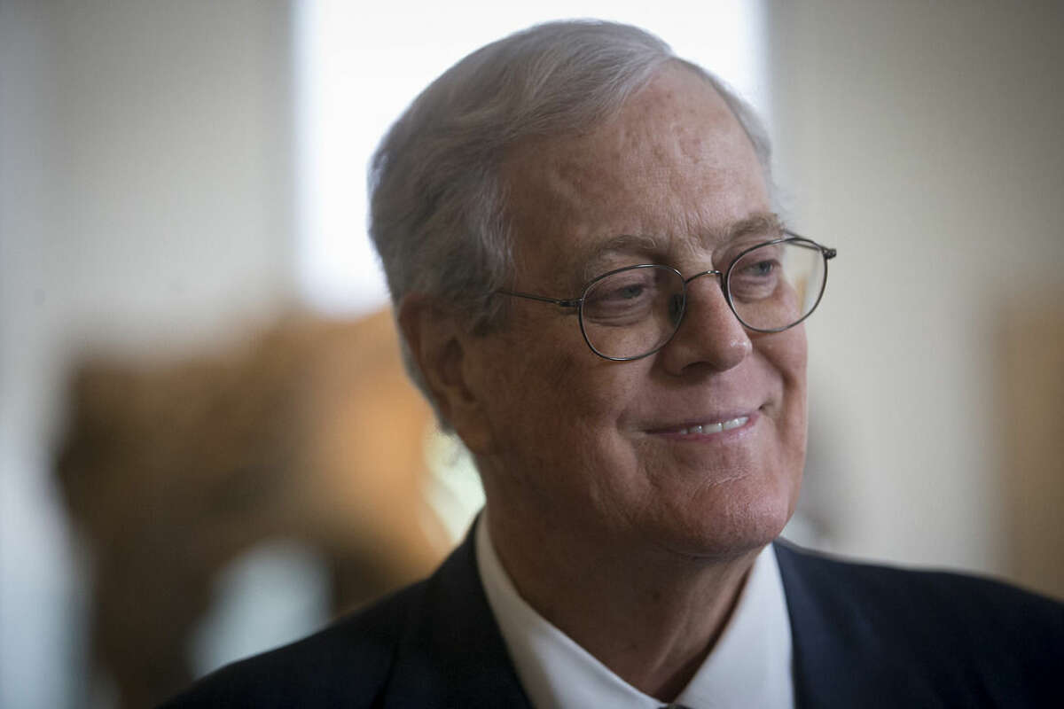 This photo taken June 11, 2014 shows David Koch, the executive vice president of Wichita's Koch Industries in New York City. In the short-on-specifics elections just ended, the economy was the main issue, Republicans ran against President Barack Obama and Democrats campaigned against the billionaire Koch brothers. That leaves the new GOP majority in Congress with a mandate to improve the economy, yet without a national consensus on how to go about it. At the same time, shrunken Democratic minorities in the House and Senate are in search of a more appealing approach. (AP Photo/The Wichita Eagle, Travis Heying)