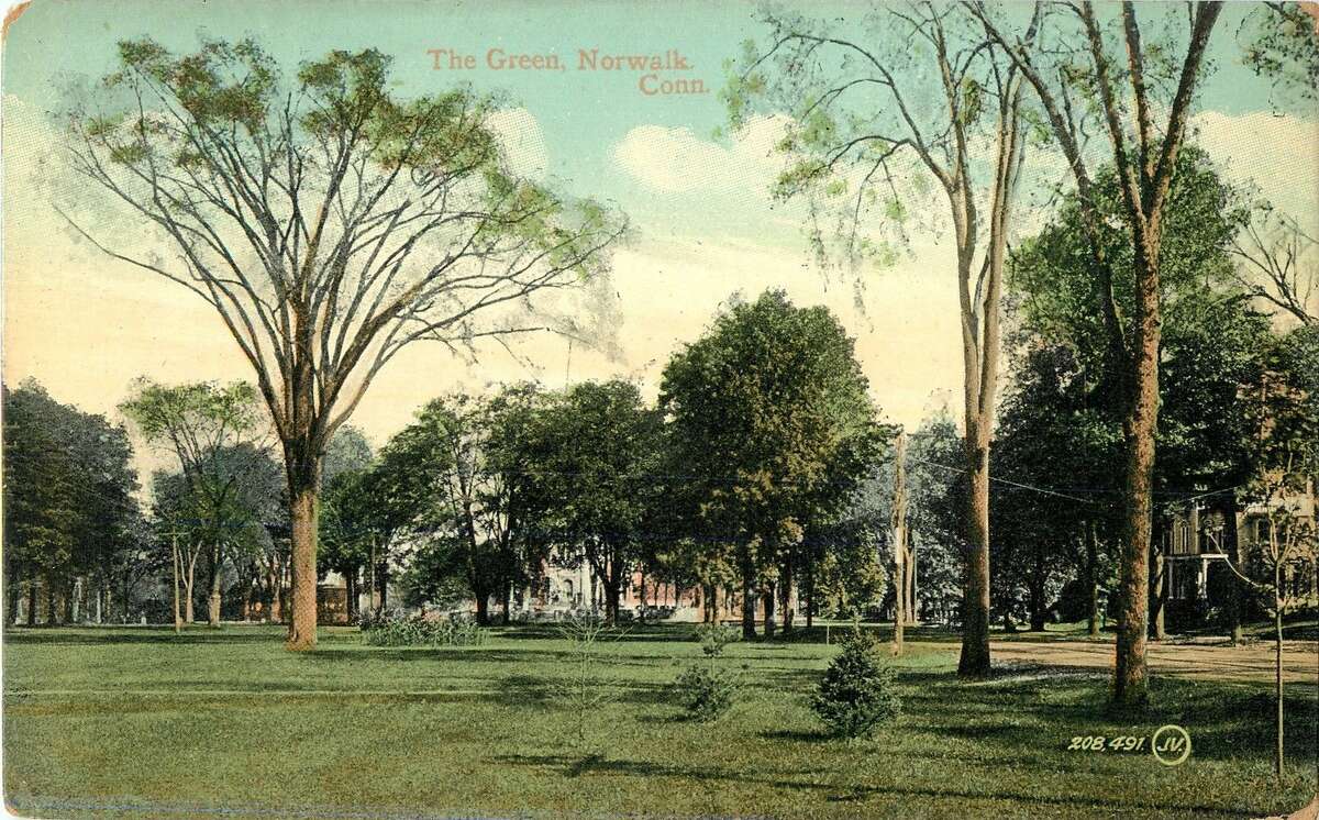 A Panoramic View of the Green, Norwalk CT 1912