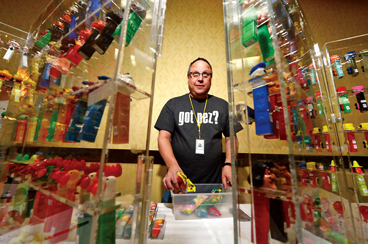 Hour photo / Erik Trautmann at the 16th Annual North East PEZ Collector’s Gathering Saturday at the the Stamford Sheraton.