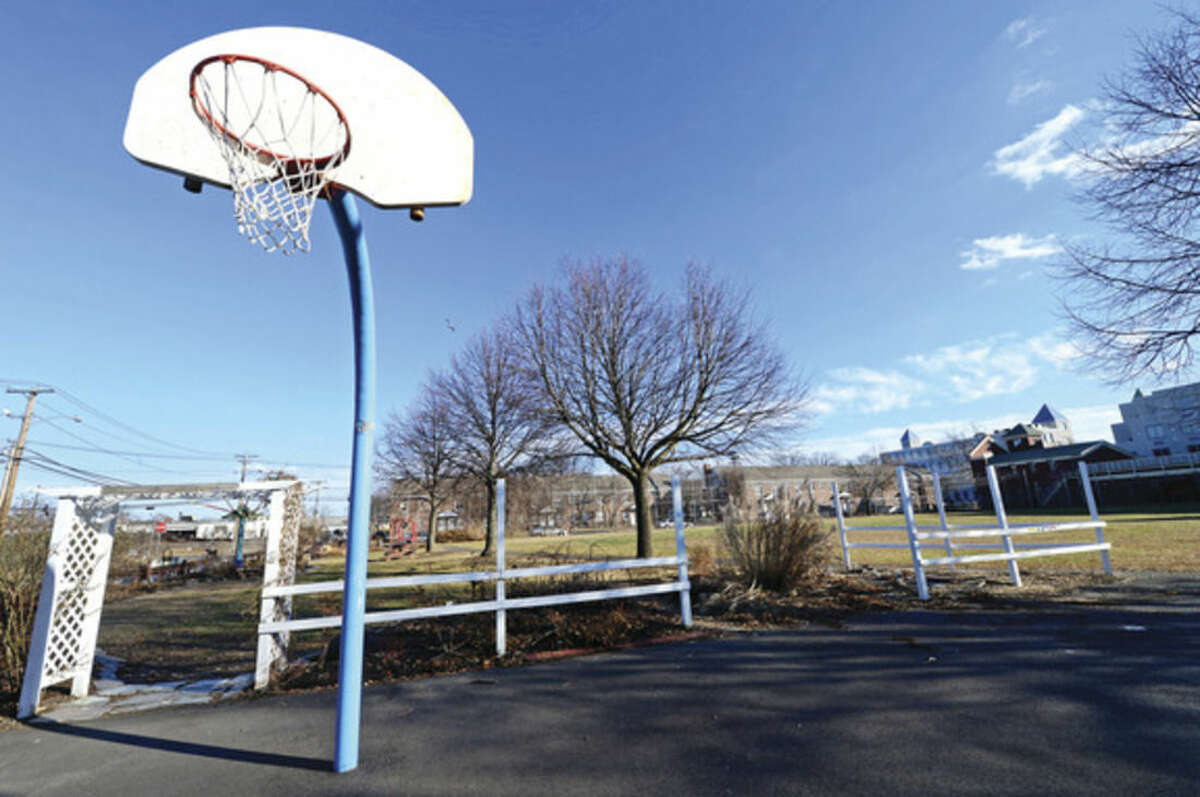 Hour photo / Erik Trautmann Ryan Park in Norwalk. The park may be moved in the master plan to redevelop Washington Village.