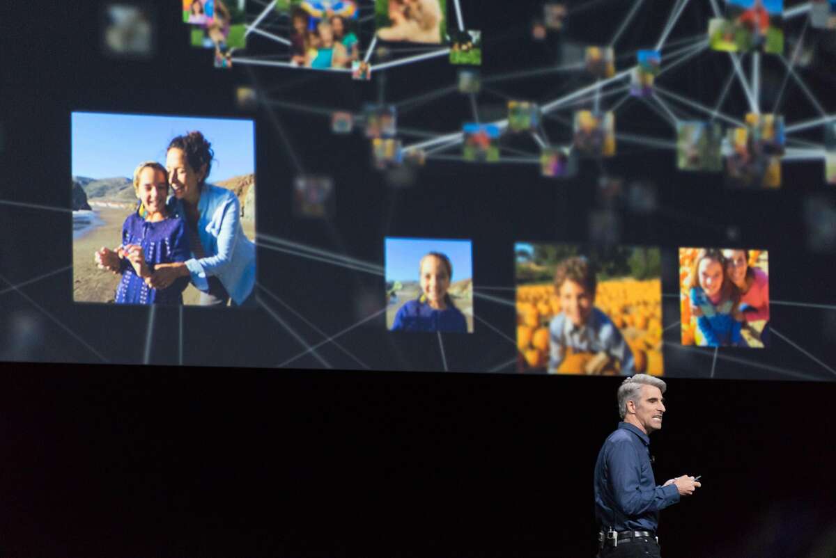Craig Federighi addresses audience members during the Apple World Wide Developers Conference at the Bill Graham Civic Auditorium in San Francisco, Calif. on Monday, June 13, 2016.