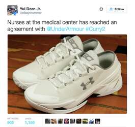 Steph Curry modifies his new 'dad shoes 