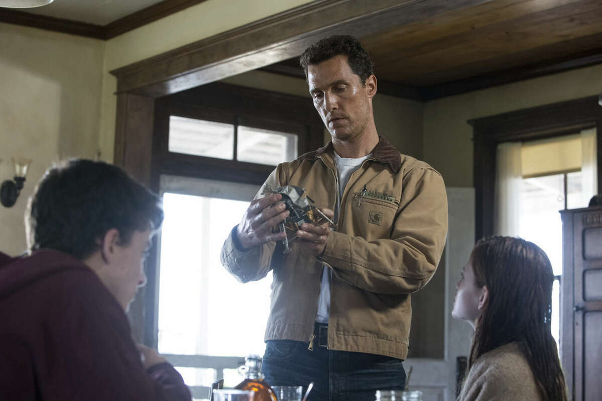 This image released by Paramount Pictures shows Matthew McConaughey in a scene from "Interstellar." (AP Photo/Paramount Pictures, Melinda Sue Gordon)