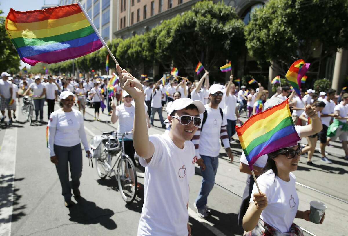 The San Francisco Gay Pride parade in 2014.
