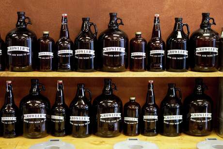 Growler: A half-gallon jug that can be filled with beer at bars, specialty grocers or growler stores, and at licensed brewpubs.