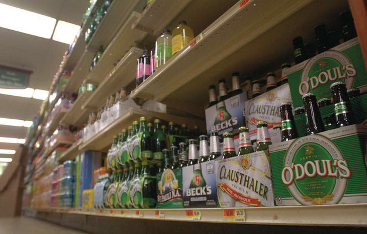 The beverage aisle of Village Market in Wilton. There is a petition to sell beer in grocery stores on the Nov. 8 ballot. Hour photo / Erik TrautmannHour photo / Erik Trautmann