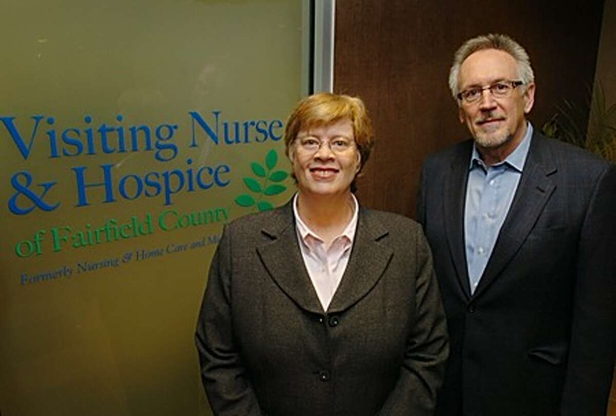 Barbara Mortimer, volunter coordinator with Visiting Nurse & Hospice, and volunteer Allyn Keiser. Hour photo / Erik Trautmann