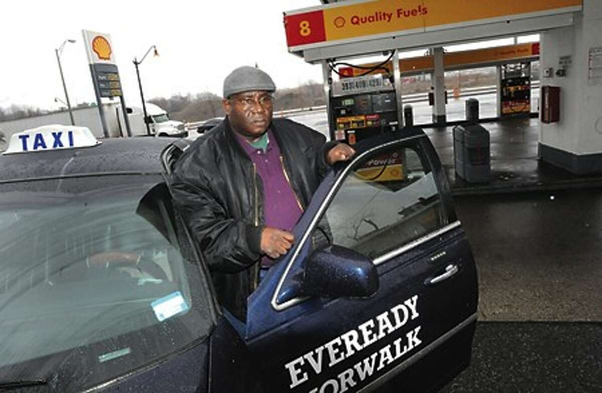 Preston "Shorty" McClain, a local cab driver speaks out on the rising gas prices and the impact on local drivers. hour photo/matthew vinci