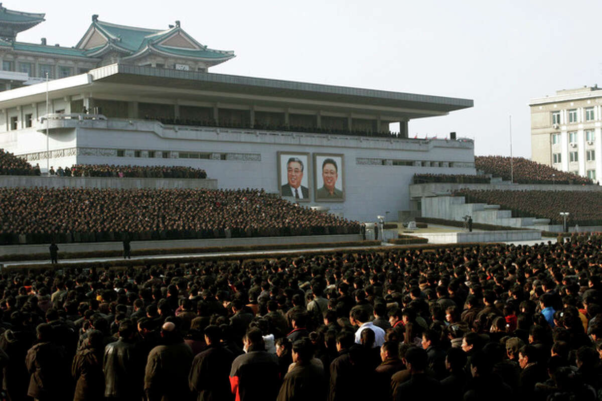 North Koreans attend a rally in support of a statement given on Tuesday by a spokesman for the Supreme Command of the Korean People's Army vowing to cancel the 1953 cease-fire that ended the Korean War as well as boasting of the North's ownership of "lighter and smaller nukes" and its ability to execute "surgical strikes" meant to unify the divided Korean Peninsula, at Kim Il Sung Square in Pyongyang, North Korea, on Thursday, March 7, 2013. North Korea on Thursday vowed to launch a pre-emptive nuclear strike against the United States, amplifying its threatening rhetoric hours ahead of a vote by U.N. diplomats on whether to level new sanctions against Pyongyang for its recent nuclear test. (AP Photo/Jon Chol Jin)