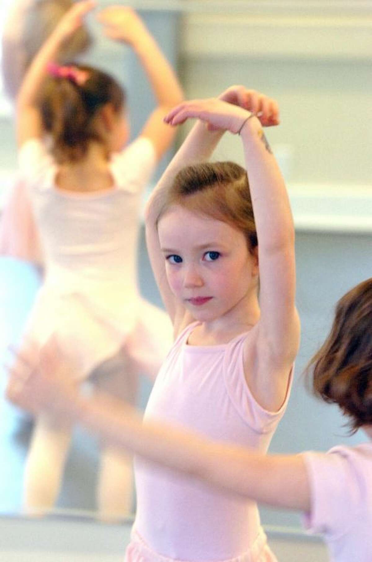 Hour Phopto/Alex von Kleydorff. Piper Dean in the Pre Ballet Tap Combo class at Conservatory of Dance in Wilton
