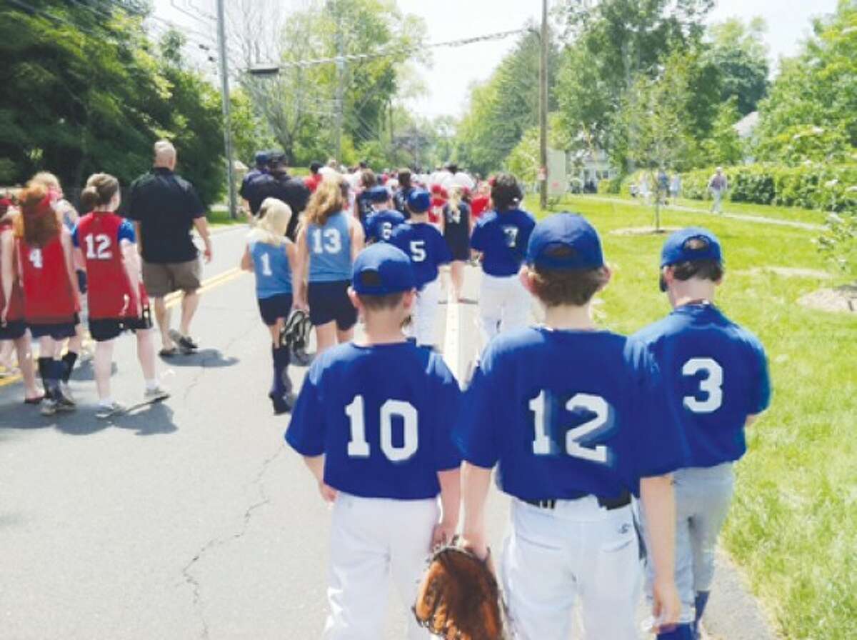 Players from Rowayton Fuel marched in the parade. Photo by Melissa Stefanowicz.