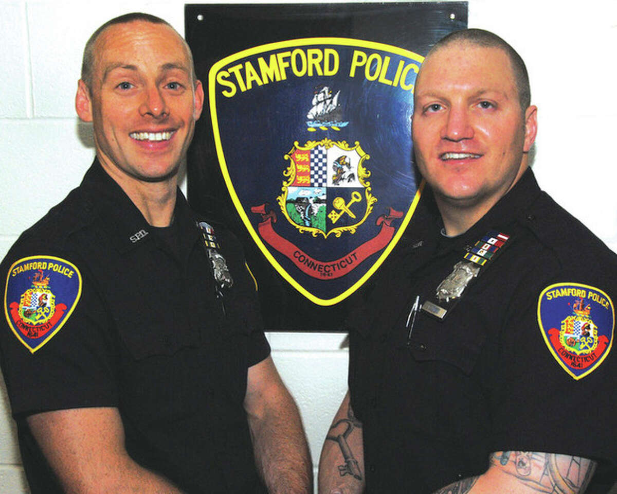 Stamford police officer retires after 26 years, passes torch to his son