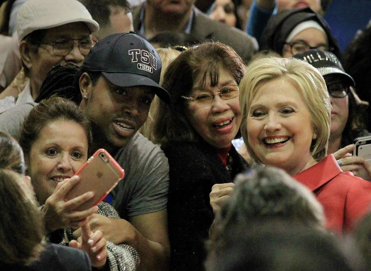 Hillary Clinton, seen here at Texas Southern University earlier this year, says she can win Texas but state Democrats don't believe that will happen. ﻿