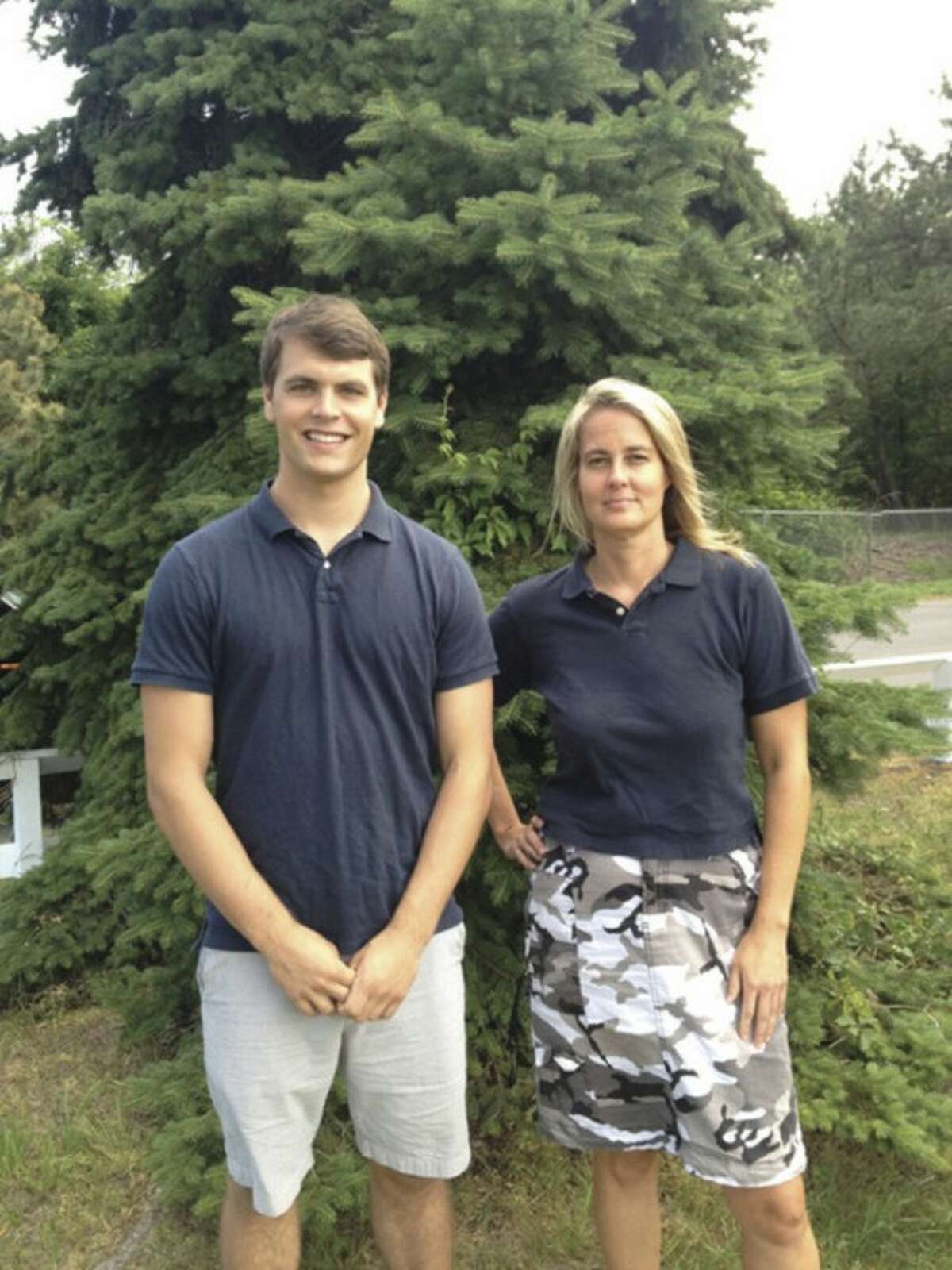 Contributed photo. Chris Coyne, former Staples High football player and current Yale University student; and Katherine Snedaker of SportsCAPP (Sports Concussion Awareness and Prevention Program). She is hosting an event on Thursday at Saugatuck Elementary School on concussion awareness.