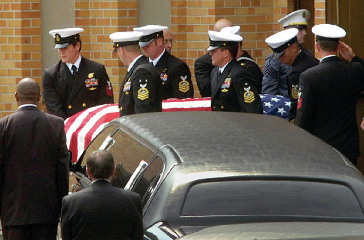 A solemn goodbye as hundreds mourn fallen Stamford SEAL