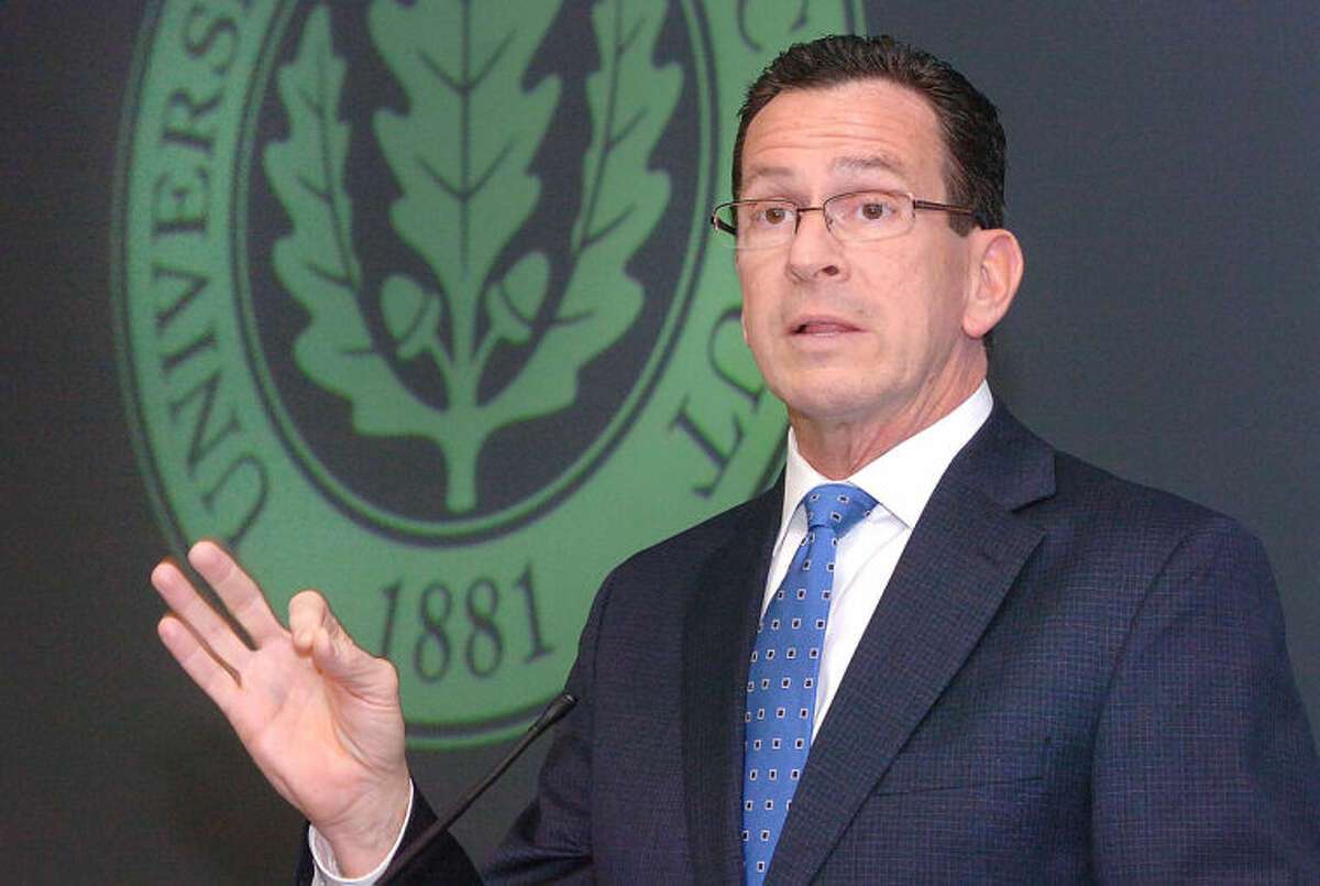 Gov. Dannel P. Malloy talks about the Next Generation Connecticut program and its benefit to UCONN during a press conference at the Stamford Campus.