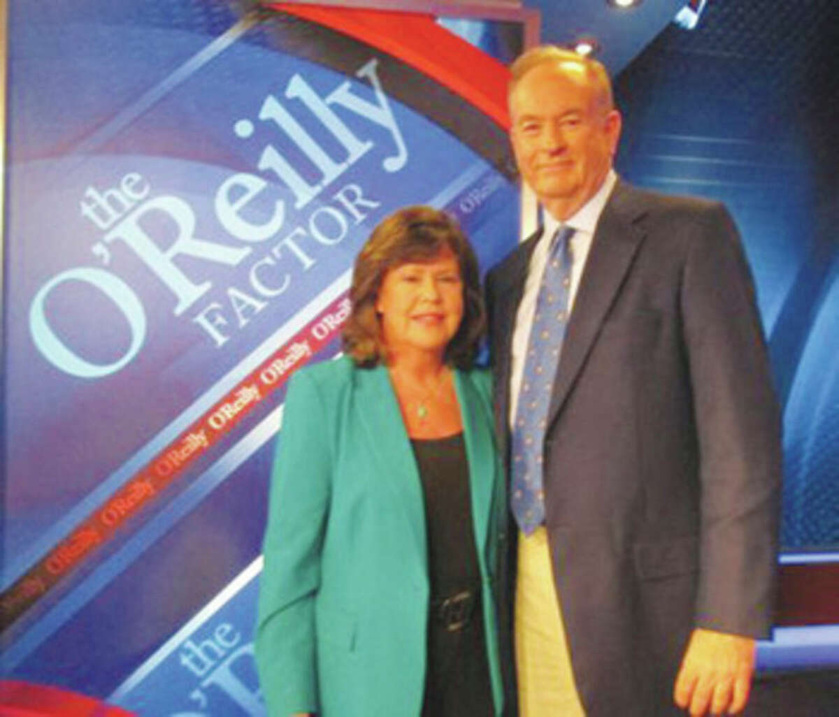 Contributed photo Norwalk resident Ginger Katz will join Bill O'Reilly Friday on his Fox News show.