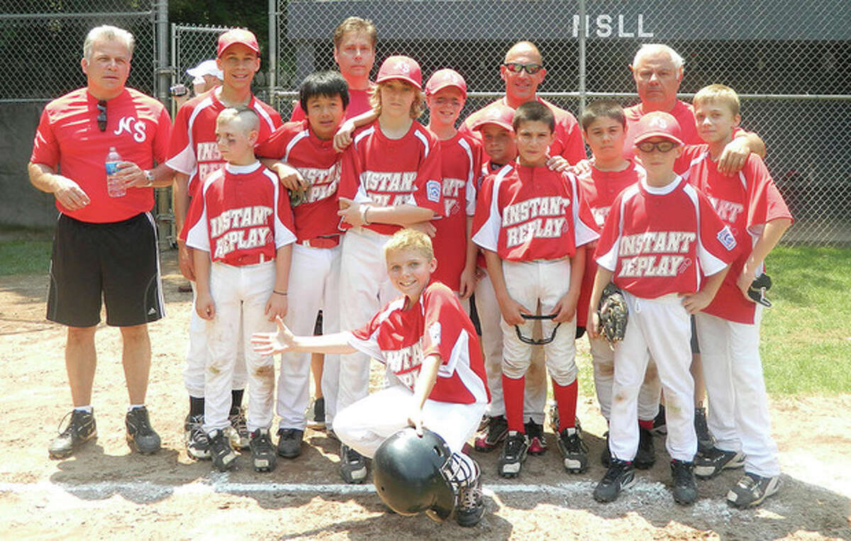 Contributed photo Instant Replay, the North Stamford Little League Majors Division runners-up, pose for a photo during the leagueÕs championship day festivities.