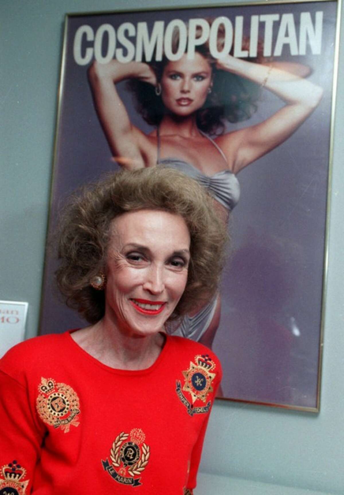 FILE - This 1990 file photo shows Cosmopolitan magazine editor Helen Gurley Brown in her New York office. Brown, longtime editor of Cosmopolitan magazine, died Monday, Aug. 13, 2012 at a hospital in New York after a brief hospitalization. She was 90. (AP Photo/Marty Lederhandler, File)