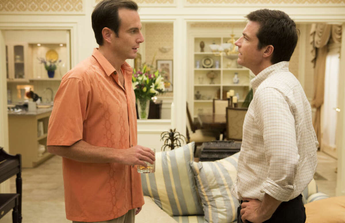 This undated publicity photo released by Netflix shows Will Arnett, left, and Jason Bateman in a scene from "Arrested Development." If Netflix's "House of Cards" and "Arrested Development" become the first online shows to reap Emmy nominations Thursday, July 18, it will be a watershed moment for programs that don't need television sets to make a splash. (AP Photo/Netflix, Michael Yarish)
