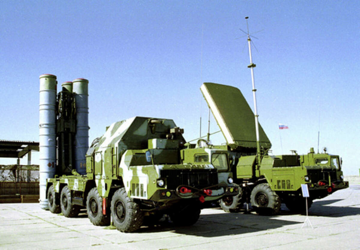 FILE - In this undated file photo a Russian S-300 anti-aircraft missile system is on display in an undisclosed location in Russia. President Vladimir Putin said Tuesday, June 4, 2013, that Russia hasn?’t yet fulfilled a contract to send sophisticated S-300 air defense missile systems to Syria to avoid tilting the balance of power in the region.(AP Photo, File)