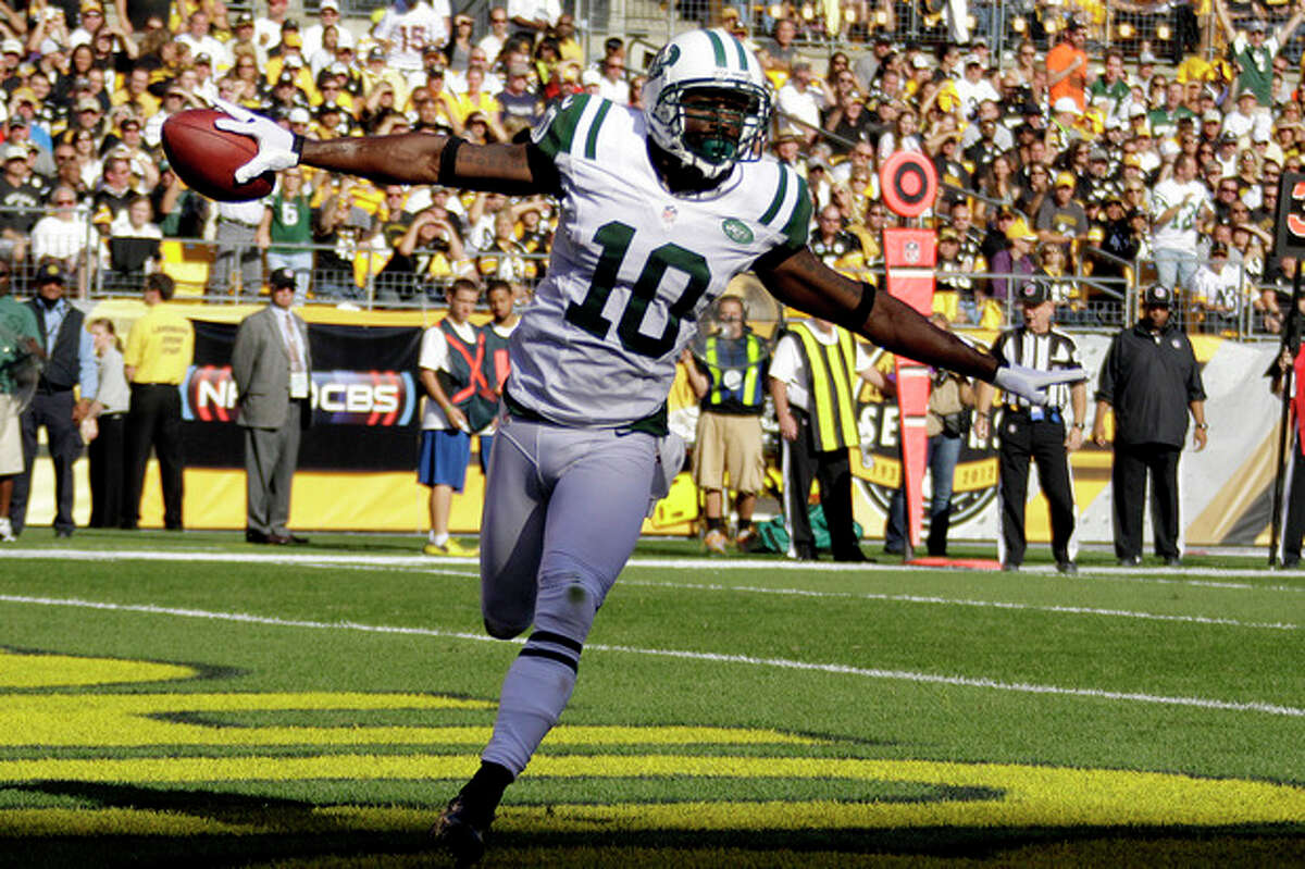 Antonio Cromartie of New York Jets plays vs. Pittsburgh Steelers