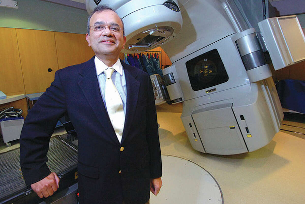 Hour Photo Alex von Kleydorff Shown in the linear accelerator room is Pradip Pathare, medical director of the C. Anthony and Jean Whittingham Cancer Center at Norwalk Hospital.